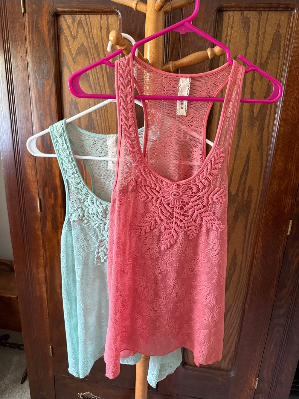Lace Racerback Tank Tops